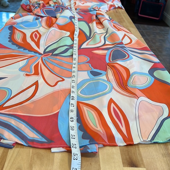 Alexis for target Beautiful multi floral colorful print maxi button up dress - Picture 15 of 16